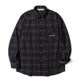 Layla endless love Fluff Mood Check shirt S24 Navy (6550278176886)