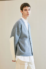 エルボーセクションヘビーカーディガン/ELBOW SECTION HEAVY CARDIGAN GREY