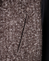 ヘリンボーンブレンドラグランスリーブコート/wool-blended Raglan-sleeve Coat