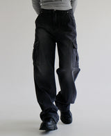 セニティーカーゴパンツ / no.5184 Senity Cargo Pants - Black denim