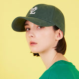 Monogram Applique Over Fit Washing Ball Cap Green
