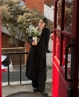 ウールローブヒッデンコート/Wool robe hidden coat (2 color)