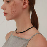 oval onyx necklace (spare chain)