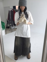 Denim maxi surgical long sk