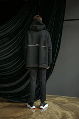 ロゴファスナー オーバーフィットシャーリング フードパーカー/DECF Logo Fastener Over fit Shearling Hoody_DECF (4431928852598)