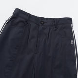パイピングピンタックパンツ / Piping Pin-Tuck Pants (Dark Gary)