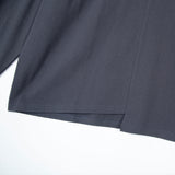[GRFT]スプリットロングスリーブTシャツ/[GRFT] GRFT SPLIT LONG SLEEVE TEE (CHARCOAL)