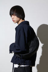 H-バックルバナナレザーバッグ