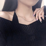 ダブルクロスレイヤードネックレス / Double cross layered necklace