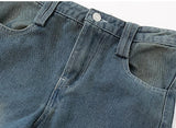 Cargo pocket denim wide pants