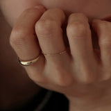 14K gold square chain ring (6679682646134)