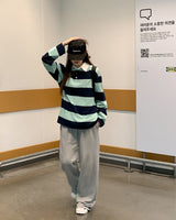 [Bellide made] Stripe Long Sleeve T-shirt