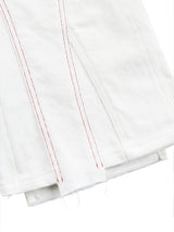 レッグティッシュセミブーツカットパンツ / Leg Tissue Semi Bootcut Pants WHITE
