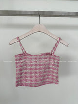 X Tweed bustier cardigan set