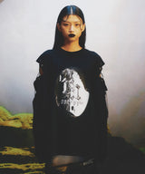 221-EYELET GRAPHIC LONG-SLEEVE T-SHIRTS [BLACK] (6677537161334)