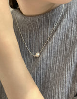 [92.5silver] merry pearl necklace