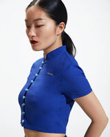 キキノットボタンフロントTシャツ / Kiki Knot button-front Top (4546537259126)