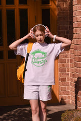インフィニティーカレッジライフクルーネックアッシュグレイユニセックスTシャツ / Infinite college life crew neck ashgrey Unisex T-shirt