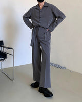 ツータック ベルト ジャンプスーツ / RO Two-Tuck Belted Jumpsuit (4 colors)