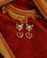 メルビーザキャットシリーズ - レッドハートピアス / Melbie The Cat Series - Red Heart Piercing