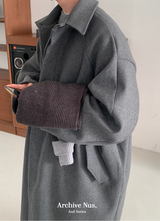 Nus. ウールグレーコート