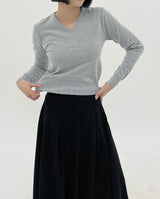 Minimal V-neck Knit (12color)