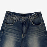 Keevy Button Wide Denim Pants