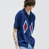 チマヨパターンニットカーディガン / CHIMAYO PATTERN KNIT CARDIGAN NAVY