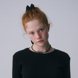 RIBBON SCRUNCHIE, BLACK