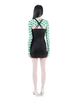 BLACK SHOULDER STRAP MINI DRESS (6624146849910)