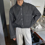 Perfect Box Fit Pocket Denim Shirt (3color)