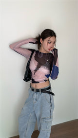 anti-sun see-through top