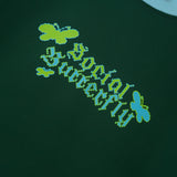 ソーシャルバタフライラグランT / Social Butterfly Raglan Tee - Dark Green / Atlantic Blue