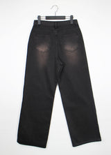 ブラウンウォッシュドデニムトラウザーズ / Brown washed denim trousers