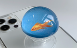 ブルーゴールドフィッシュビードスマホグリップ / Blue goldfish Bead Talk