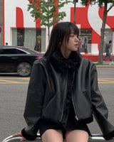 hazel leather mustang (black)