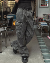 ネイスデニムウォッシングカーゴパンツ