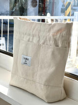 Ribbed fabric String bag