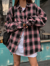 (UNISEX) スプレーディングボールドチェックシャツ