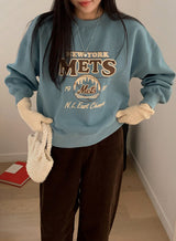 NY METS Printing Sweat Shirt (3color)