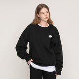 [UNISEX] Small cloud smile white clip sweatshirt (6655505006710)