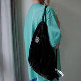 グロッシーストリングバッグ / GLOSSY STRING BAG_BLACK