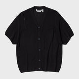 ダメージハーフスリーブカーディガン/DAMAGE HALF SLEEVE CARDIGAN (BLACK)