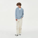 LAMBSWOOL V NECK CARDIGAN_SKY BLUE (6612828127350)