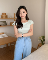 [SHOPPERMADE] パステルスクエア半袖Tシャツ (5color)