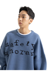 ウールニット / SAFETY LETTERING WOOL KNIT MWZNT001 (4614681624694)