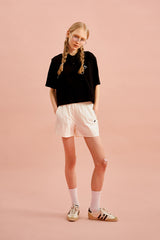 モノチェリークロップ丈ピケ／MONO CHERRY CROP PIQUE [BLACK]