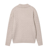 LMN Liton Cable Semi-Ziped Knit (7 colors)