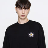 Drawing Letter Flower Smile Sweatshirt_Purple Logo