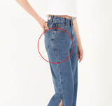 ワイドフィットスリットミディアムブルーデニムパンツ/WIDE FIT SLIT MEDIUM BLUE DENIM PANTS [16634]